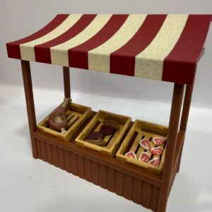 Puesto mercado Toldo rojo